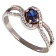 Кольцо с брилл. и сапфиром 