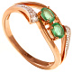 Кольцо с брилл. и изумр.