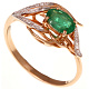 Кольцо с брилл. и изумр.