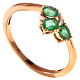 Кольцо с брилл. и изумр.