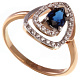 Кольцо с брилл. и сапфиром 