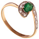Кольцо с изумрудами и брилл. 