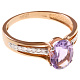 Кольцо с аметистом