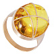 Кольцо с янтарем 