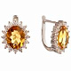 Серьги с цитрином