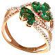 Кольцо с брилл. и изумрудом 