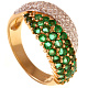 Кольцо с брилл. и изумр.