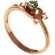 Кольцо с брилл. и изумрудом