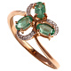 Кольцо с брилл. и изумр.