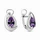 Серьги с аметистом