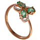 Кольцо с брилл. и изумр.