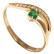 Кольцо с брилл. и изумр.