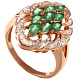 Кольцо с брилл. и изумрудом