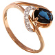 Кольцо с брилл. и сапф.