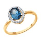 Кольцо с гранатом пр-ль Diamant    