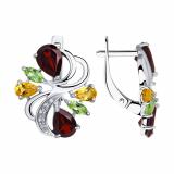 Серьги с хриз., гран. и цитр.
