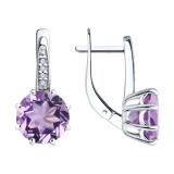Серьги с аметистами пр-ль Diamant