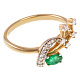 Кольцо с брил. и изумр.