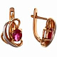 Серьги с рубином
