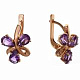 Серьги с аметистом 