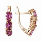 Серьги с рубином