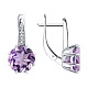 Серьги с аметистами пр-ль Diamant