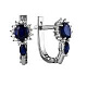 Серьги с брилл. и сапф.